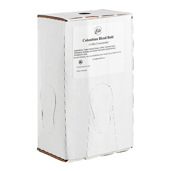 Ellis Bag in Box Colombian Bold Coffee 30:1 Concentrate 0.5 Gallon - 2/Case