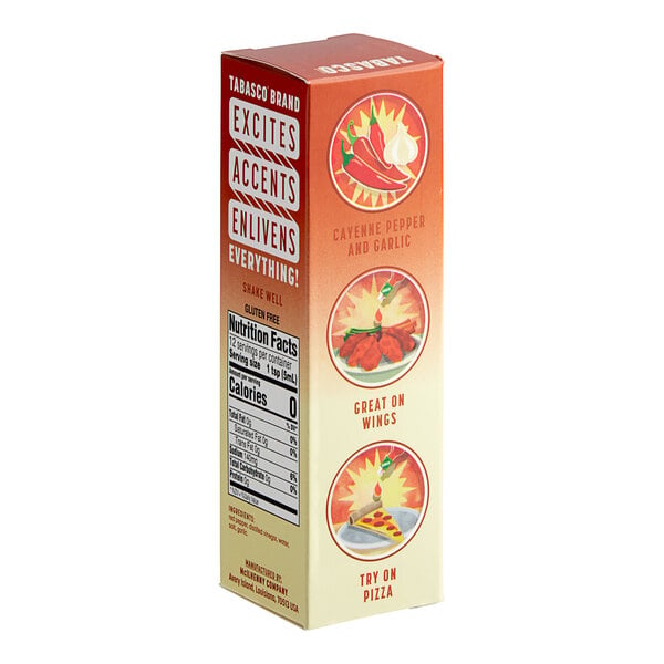 TABASCO® 2 fl. oz. Cayenne Garlic Pepper Hot Sauce - 12/Case