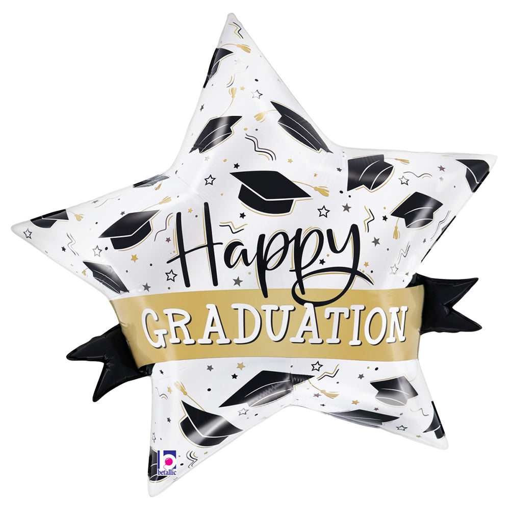 Graduation Star Foil Balloon 29 Inch