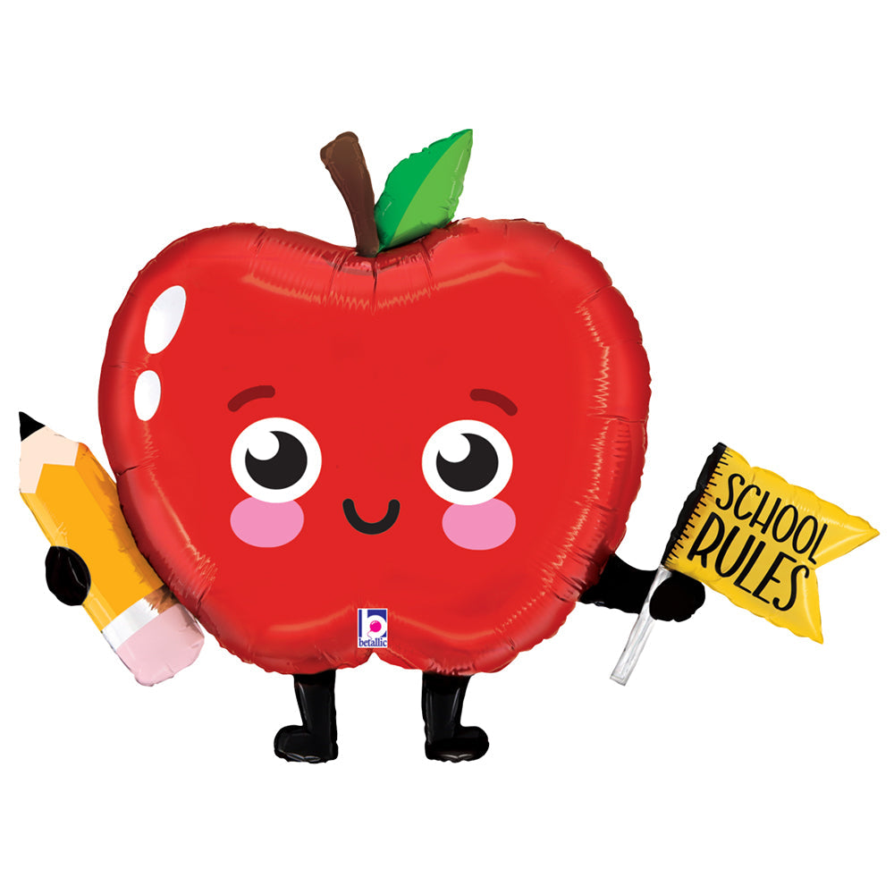 Foil Balloon School Rules Apple