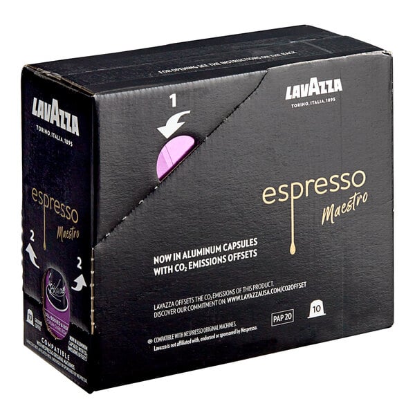 Lavazza Espresso Maestro Intenso Single Serve Capsules for Nespresso* Original Machines - 10/Box