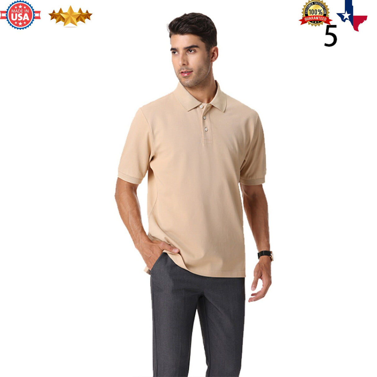 Relaxed-Fit Polo T-Shirt for Casual, Comfort or Regular and stylish design