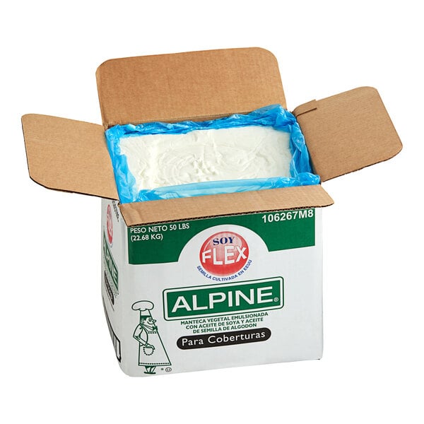 Stratas Alpine Soy Flex Icing Shortening 50 lb. – Bulk Hi-Ratio Cake & Icing Fat