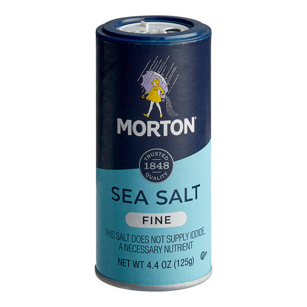 Morton Fine Sea Salt 4.4 oz. - 12/Case