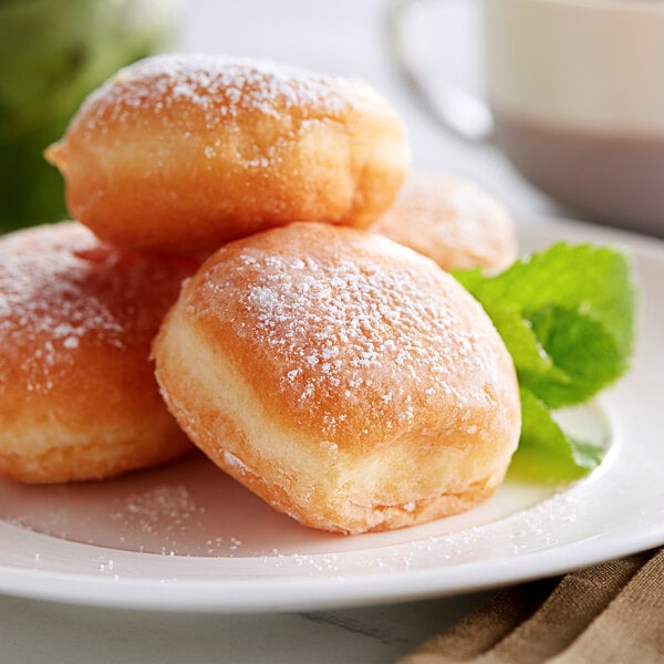 White Toque Heritage Plain Mini Beignet - 105/Case
