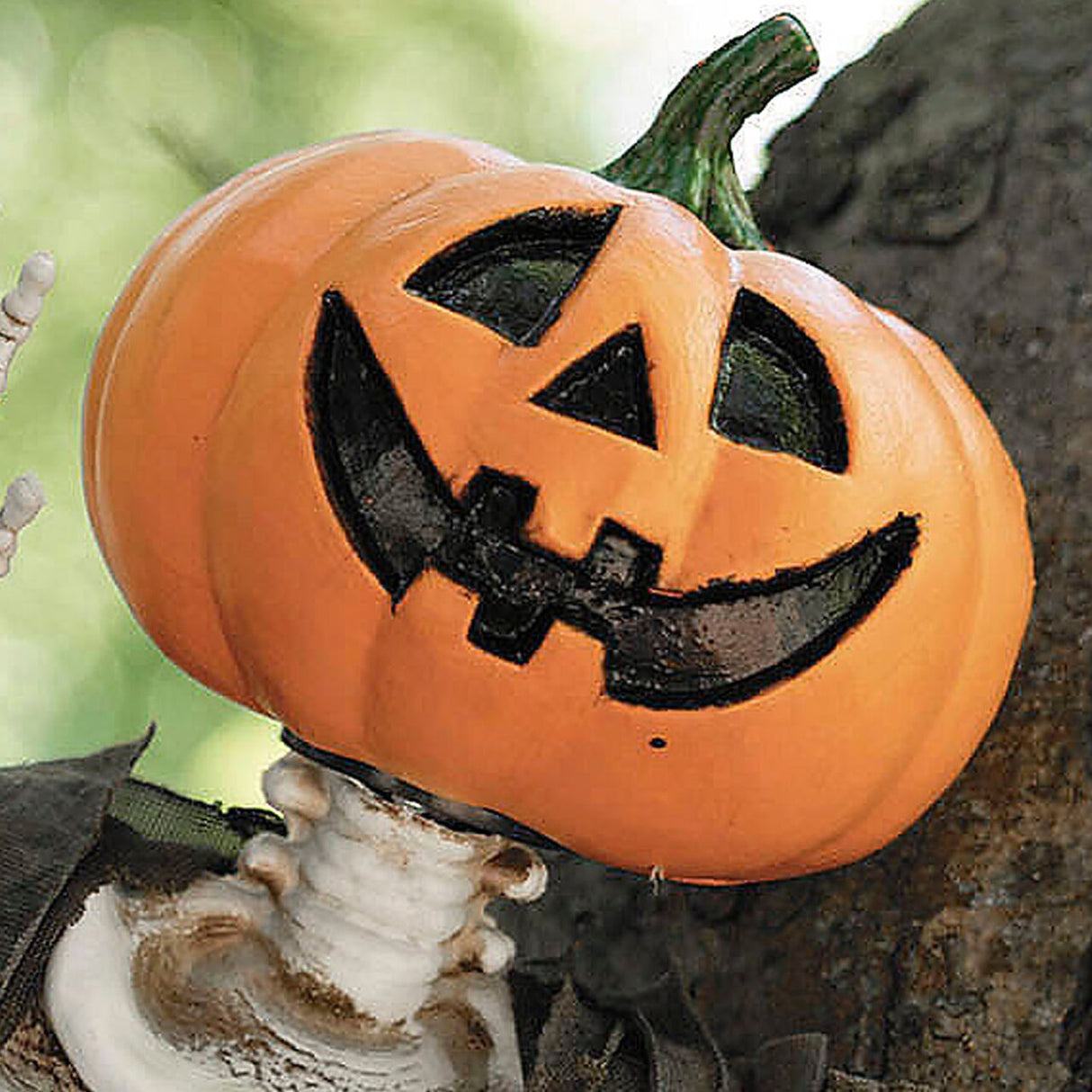 17 3/4" Hanging Waving Jack-O-Lantern Pumpkin Creeper Halloween Decoration