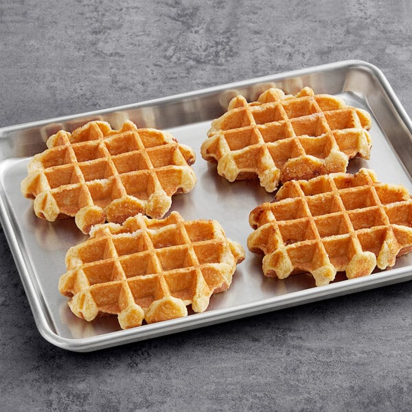 White Toque Heritage Liege Margarine Waffle 3.5 oz. - 24/Case