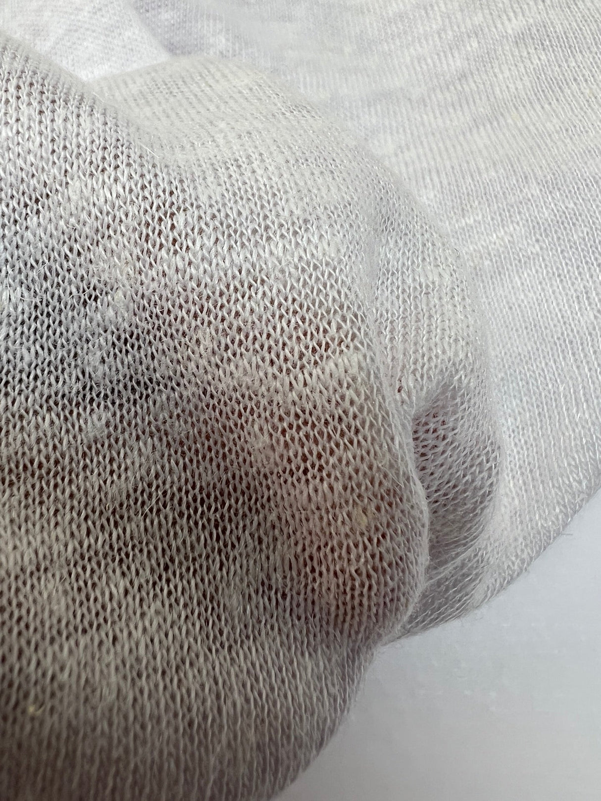 Linen Knitted Flammé White Shades
