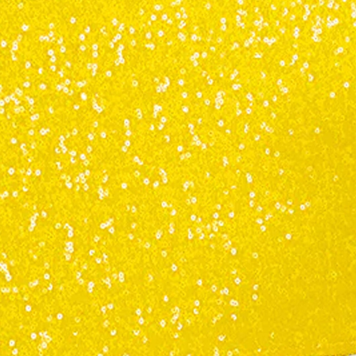 1 Piece Canary Yellow Sequin Spandex Chair Cap 13.5 inch by 10 inch Party Decor