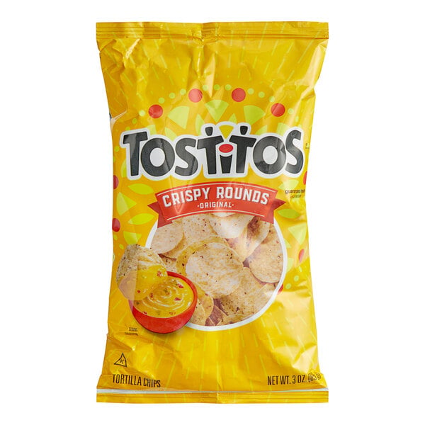 Tostitos Crispy Rounds Tortilla Chips 3 oz. - 28/Case