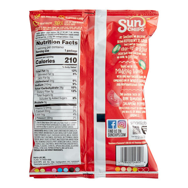 Sun Chips Garden Salsa Whole Grain Chips 1.5 oz. - 64/Case