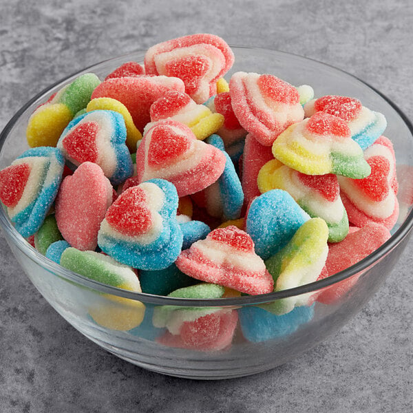Vidal Assorted Color Gummy Triple Hearts 4.4 lb.