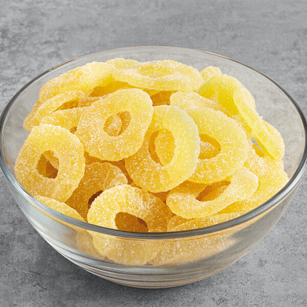 Vidal Gummy Pineapple Rings 2.2 lb. - 12/Case