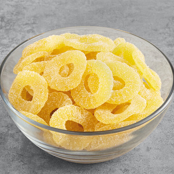 Vidal Gummy Pineapple Rings 2.2 lb. - 12/Case