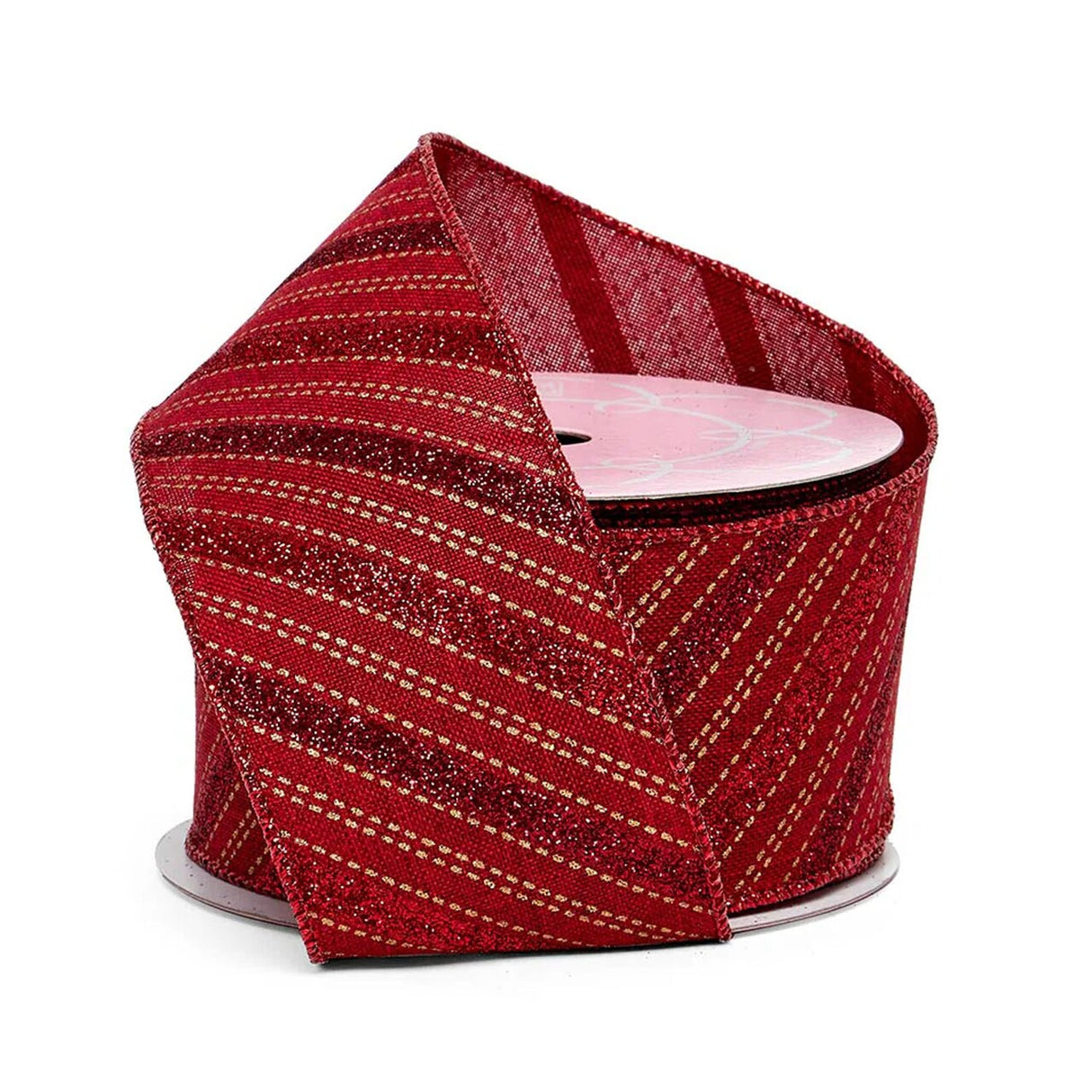 Red Multi-Stripe Wired Ribbon 2.5" x 10 yd