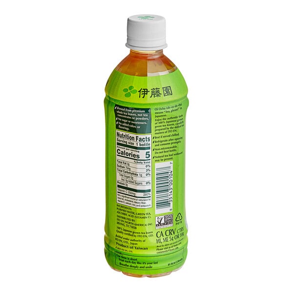 Ito En Oi Ocha Green Iced Tea 16.9 fl. oz. - 12/Case
