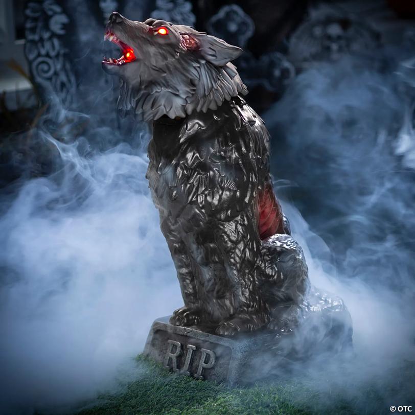 25 1/2" Animated Zombie Wolf Halloween Decoration