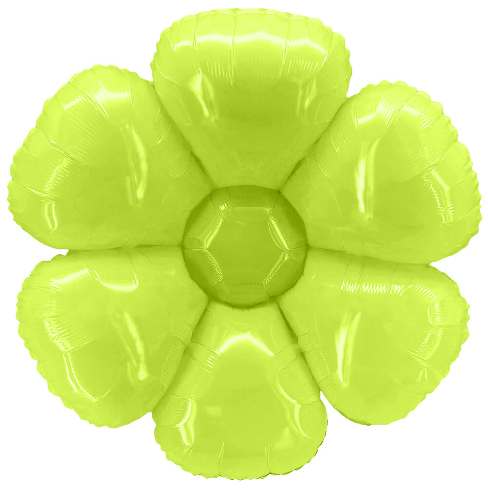 Flower Shape Lime Green Plastic Balloon