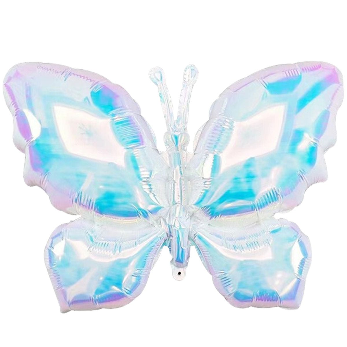 Butterfly Foil Balloon 26 Inch Iridescent White