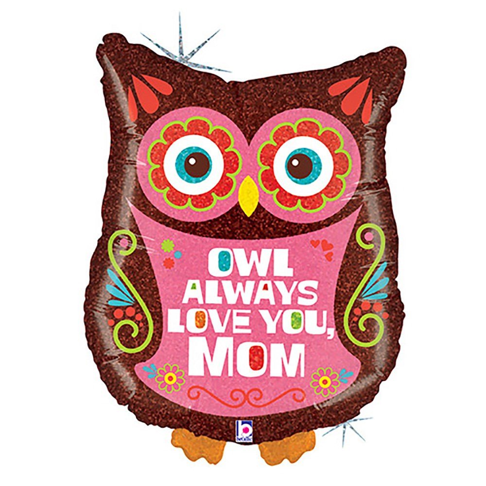 Foil Balloon Owl Always Love Mom