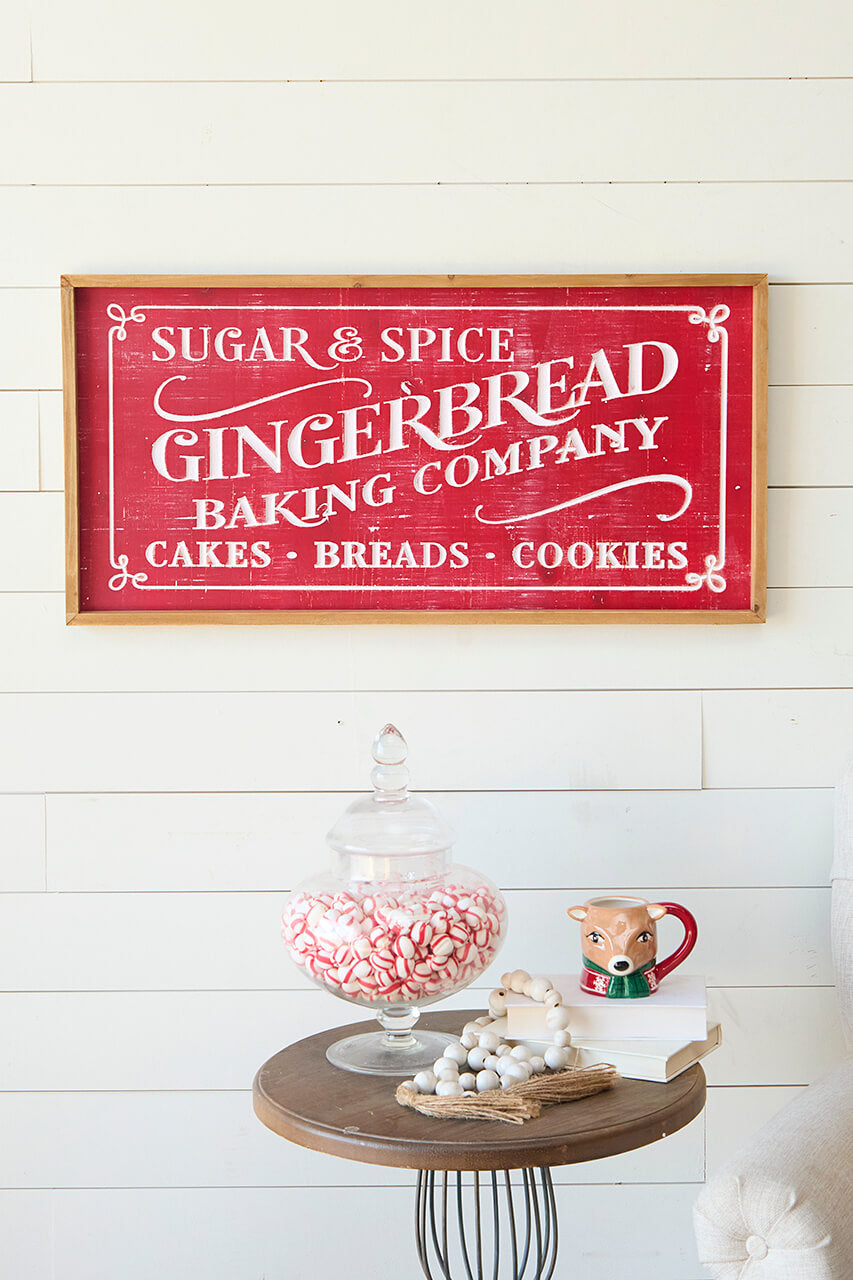 31.8” Wood Holiday Engraved Wall Sign