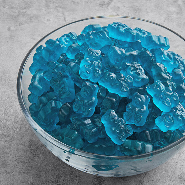 Albanese Blue Raspberry Gummi Bears 5 lb. - 4/Case