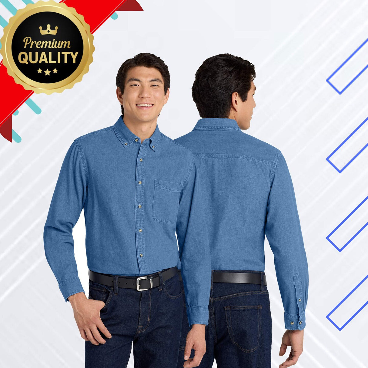 Port Authority® Long Sleeve Denim Shirt