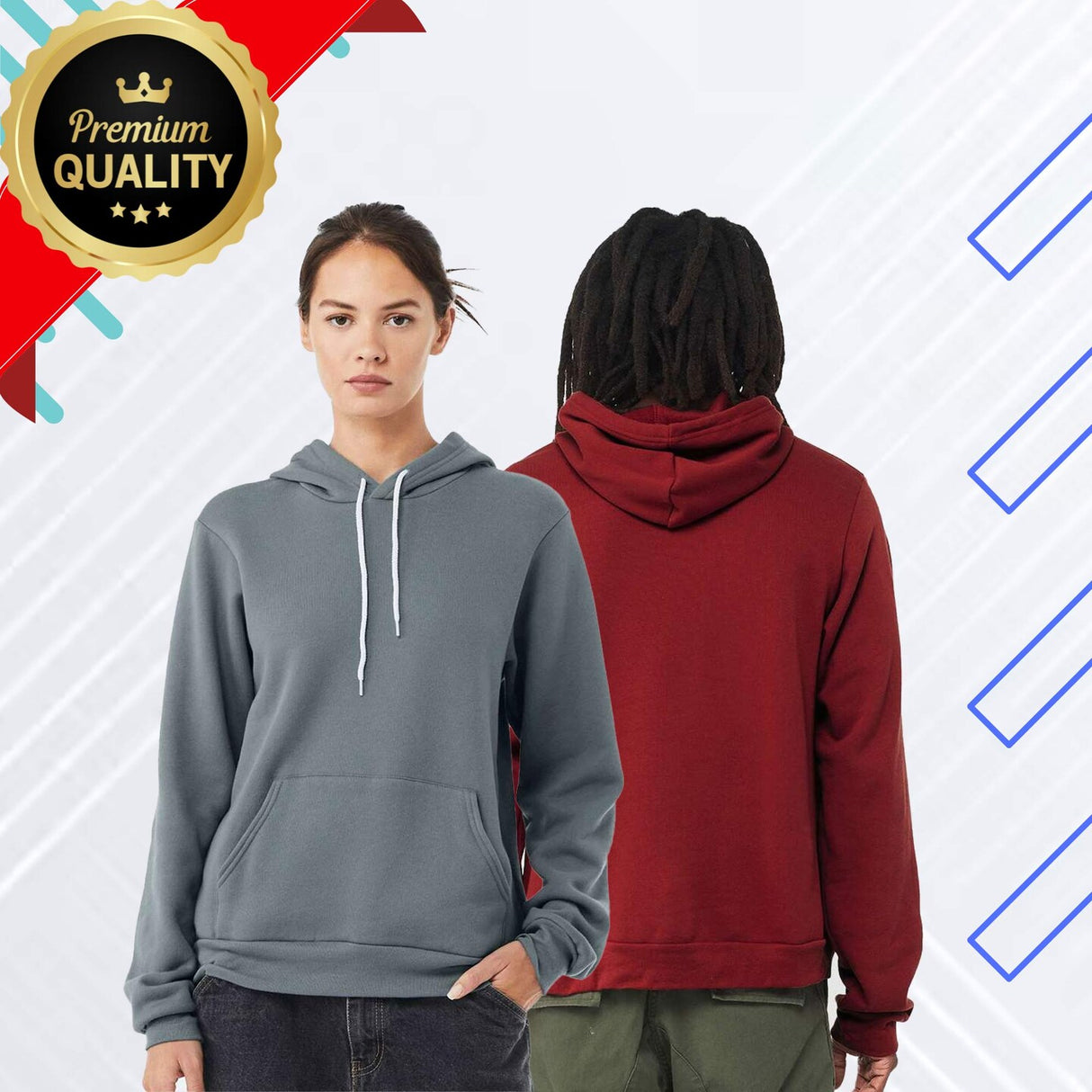 BELLA + CANVAS® Unisex Classic Sponge Fleece Pullover Hoodie - 3719