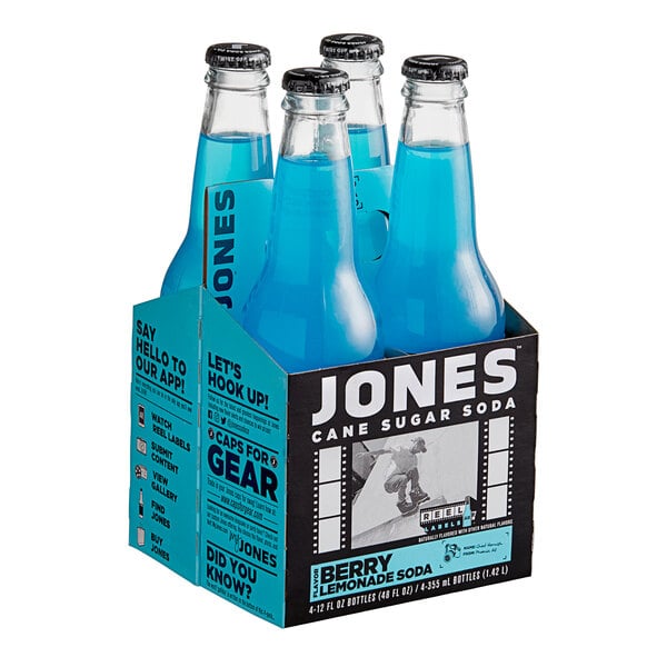 Jones Berry Lemonade Soda 12 oz. - 24/Case