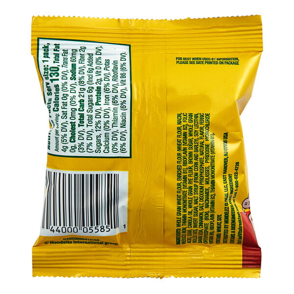 Nabisco belVita Cinnamon Brown Sugar Breakfast Biscuit Snack Pack 1 oz. - 120/Case