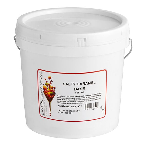 I. Rice Salty Caramel Hard Serve Ice Cream Base 2 Gallon