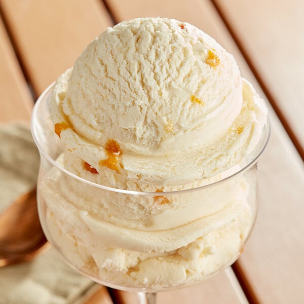 I. Rice Diced Peach Hard Serve Ice Cream Puree 2 Gallon