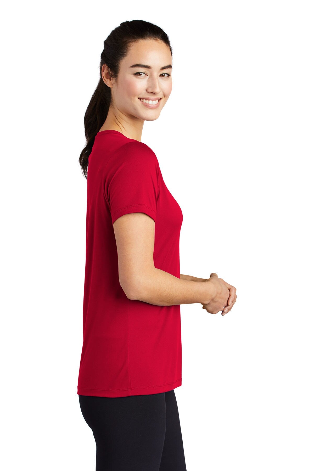 Sport-Tek®- Ladies Scoop Neck Short Sleeve Tee