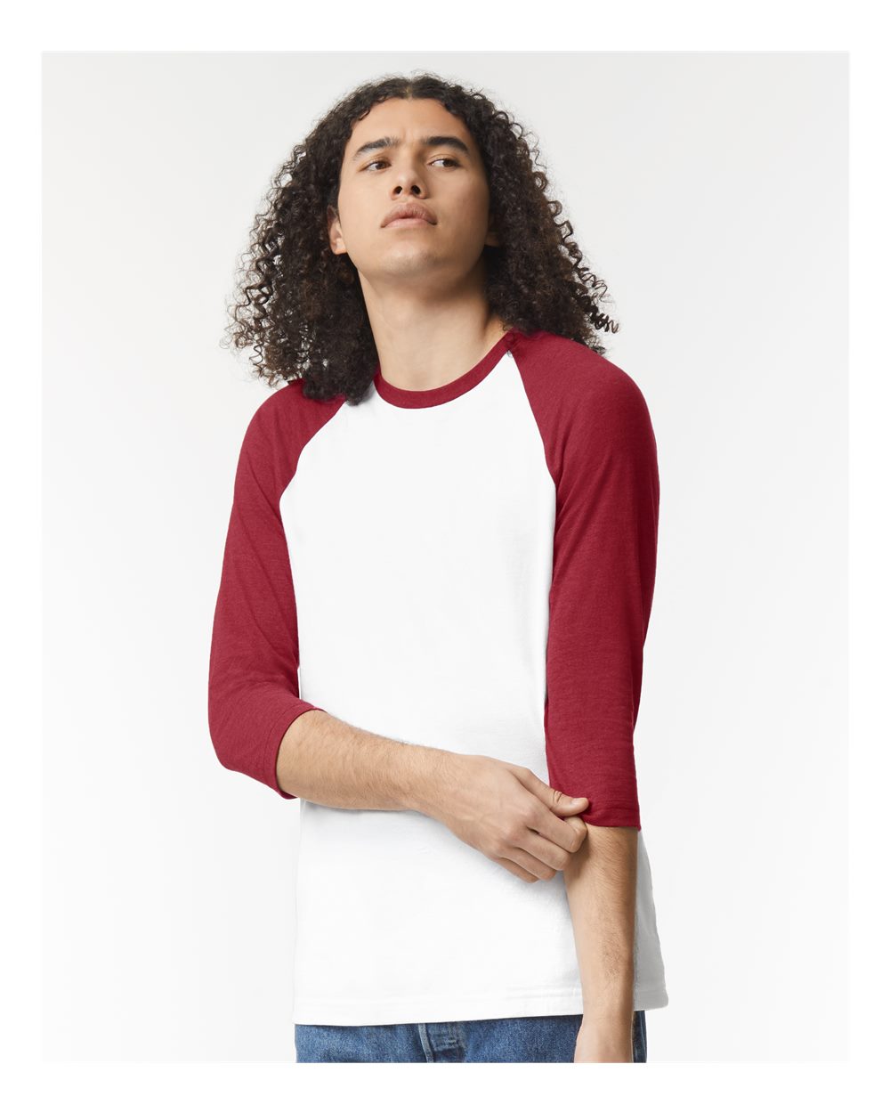 American Apparel® CVC Crewneck Three-Quarter Sleeve Tee