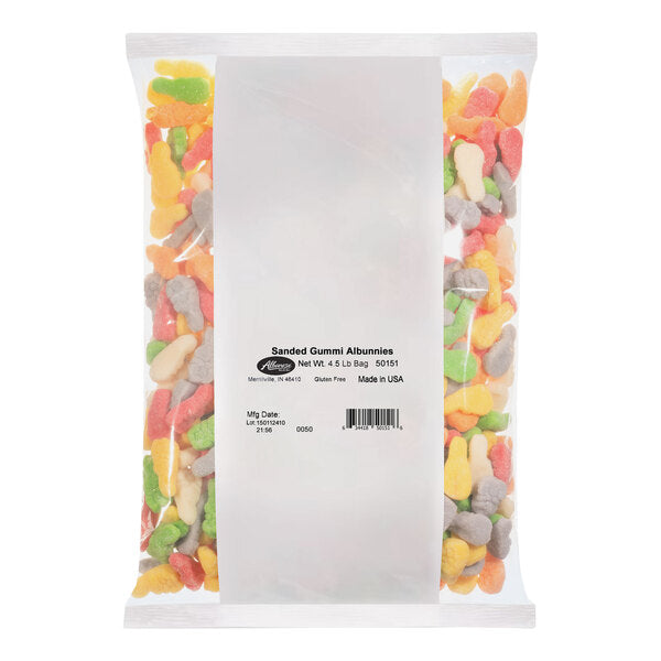 Albanese Sanded Gummi Albunnies 4.5 lb. - 4/Case