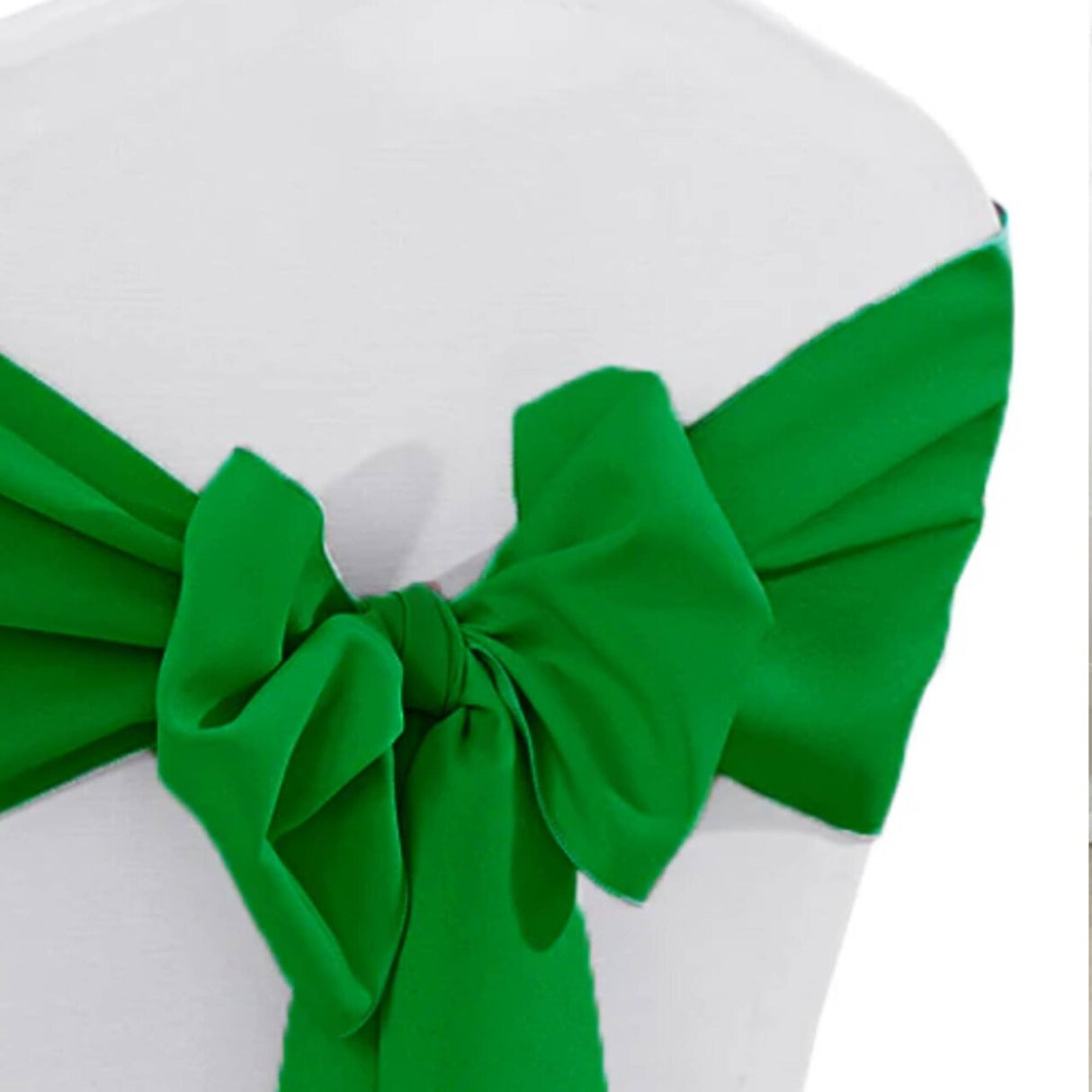 10 Pieces Emerald Green Polyester Chair Sashes 8"x108", Durable Wrinkle Resistant