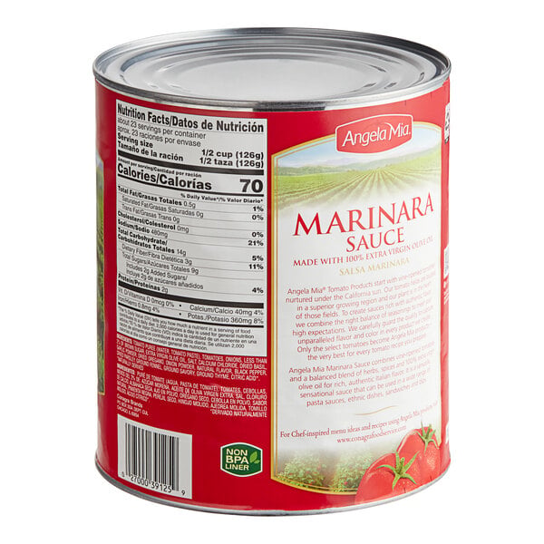 Angela Mia Marinara Sauce #10 Can - 6/Case