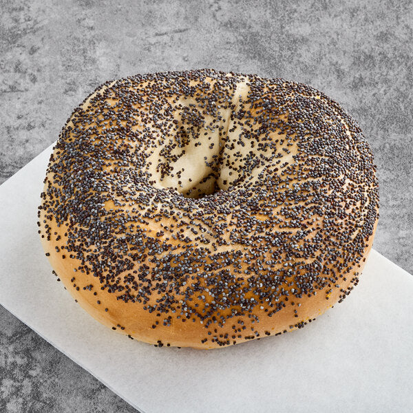 Just Bagels Authentic New York Poppy Seed Bagel 4 oz. - 48/Case