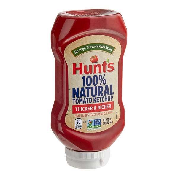 Hunt's Natural Ketchup 20 oz. Squeeze Bottle - 12/Case