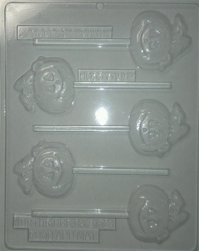 Ghost Coming Out of Pumpkin Sucker Chocolate Mold
