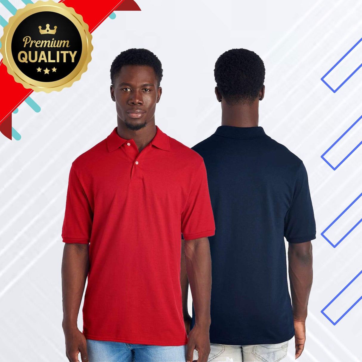 JERZEES® Men’s Dri Power Polo Moisture Wicking Performance Shirt for Active Wear