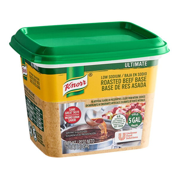 Knorr 1 lb. 095 Low Sodium Beef Bouillon Base - 12/Case