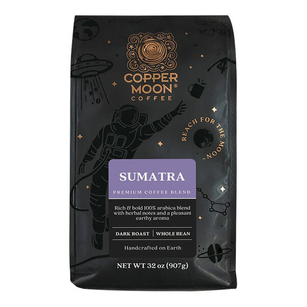 Copper Moon Sumatra Blend Whole Bean Coffee 2 lb. - 4/Case