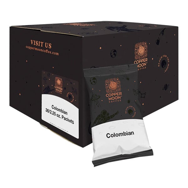 Copper Moon Colombian Blend Coffee Portion Pack 2.25 oz. - 36/Case