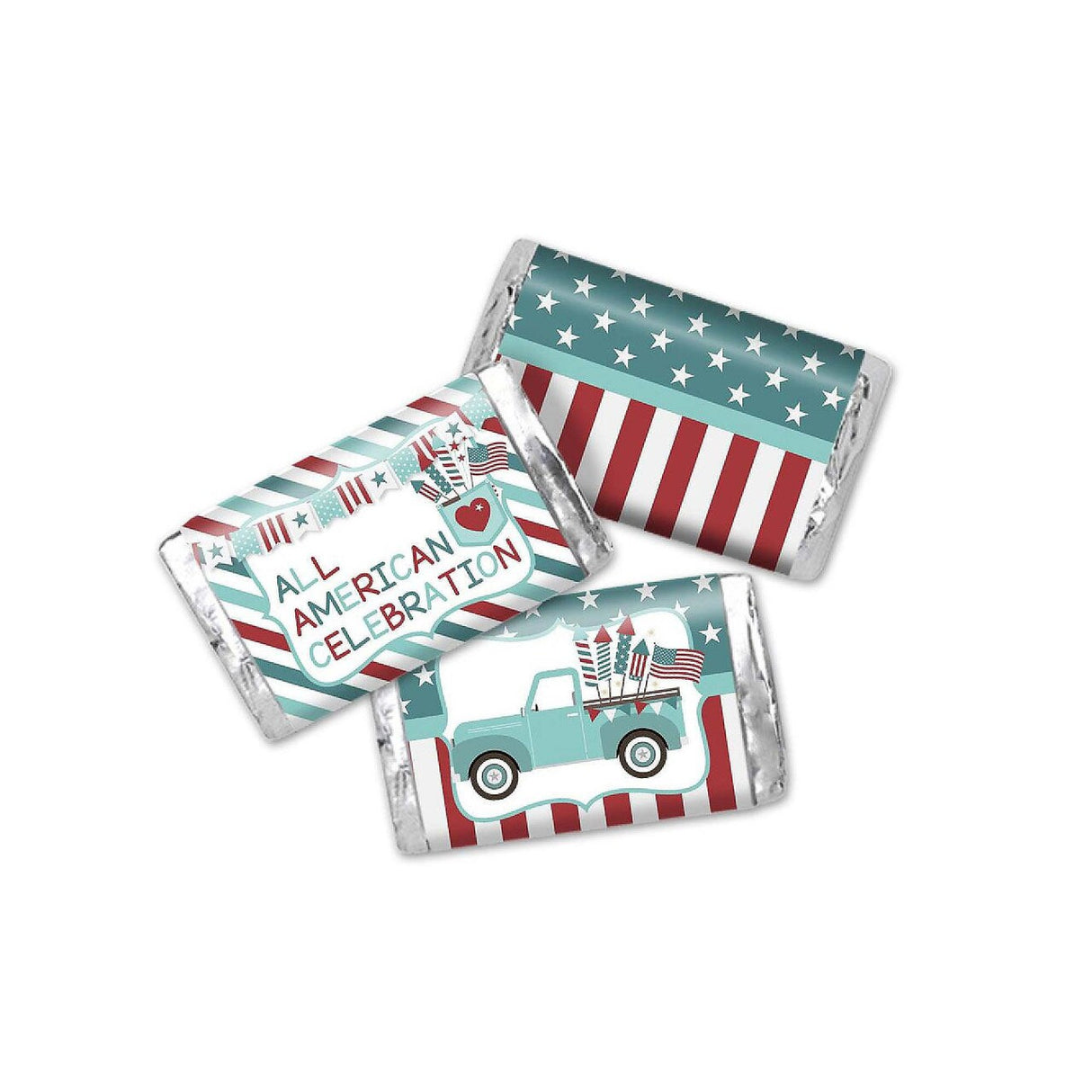 AmandaCreation All American Mini Candy Bar Wrappers 45 Pieces