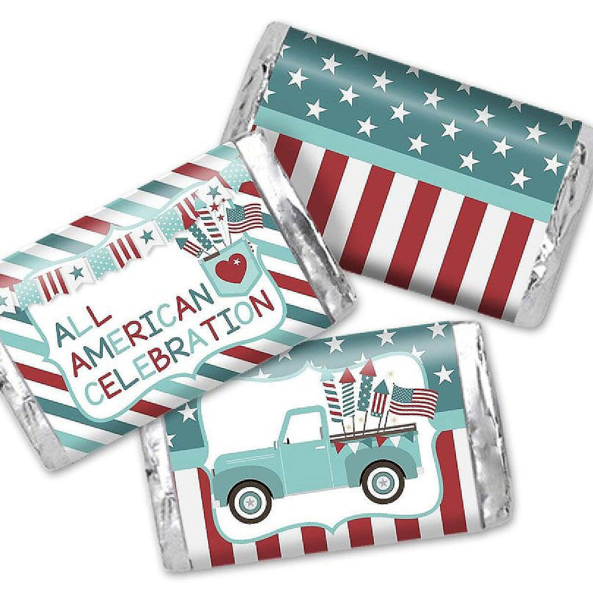 AmandaCreation All American Mini Candy Bar Wrappers 45 Pieces