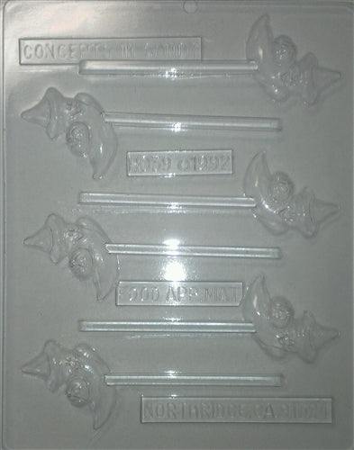 Flying Ghost In Hat Sucker Chocolate Mold