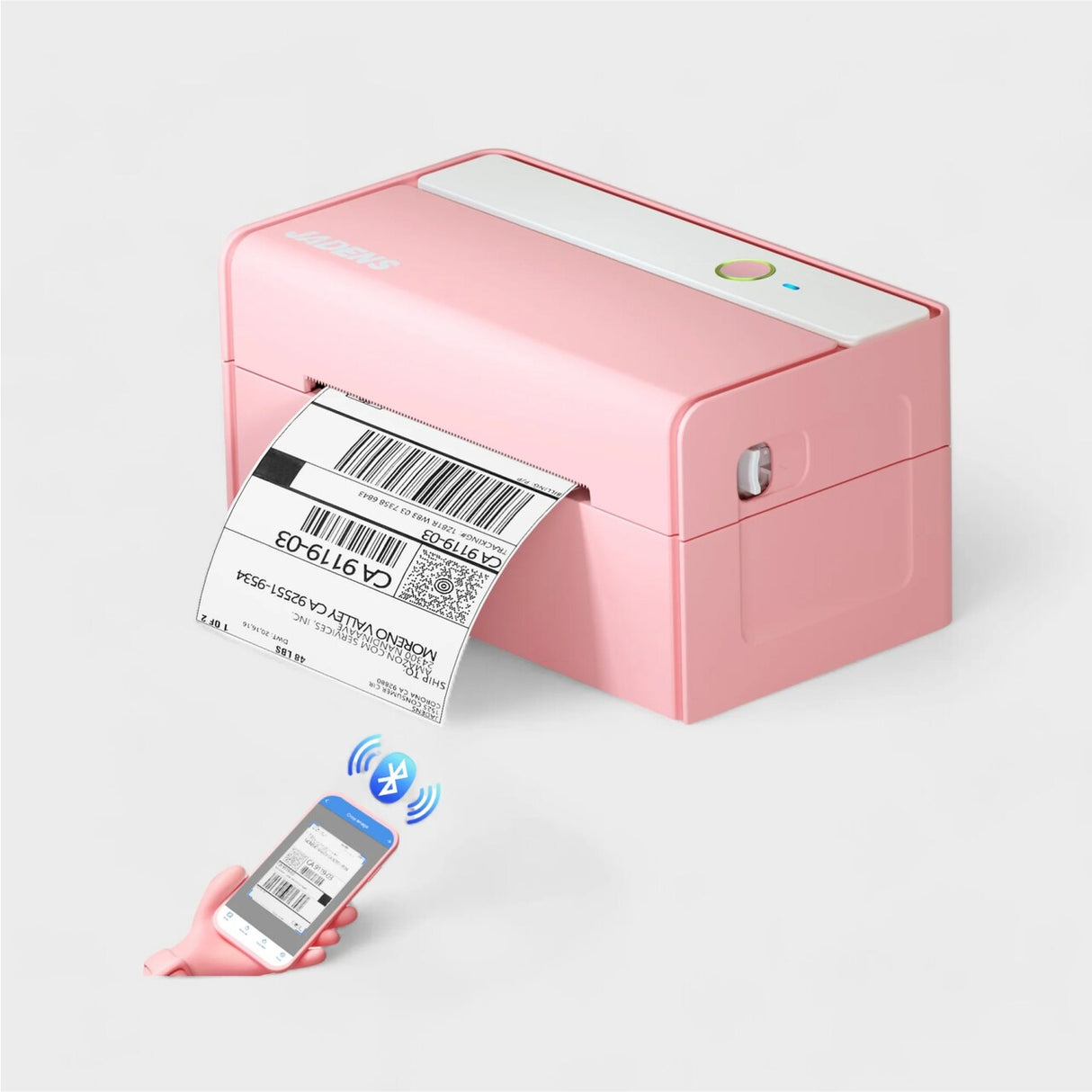 JADENS® Pink Bluetooth Thermal Label Printer 4x6