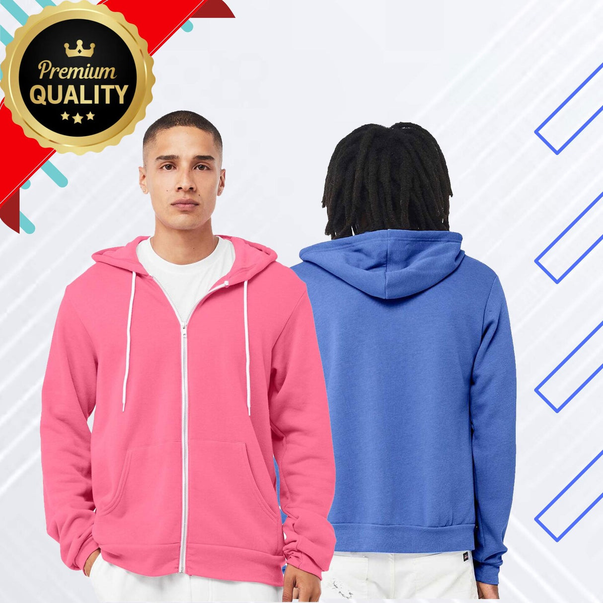 BELLA + CANVAS® Unisex Premium Fleece Full-Zip Sweatshirt - 3739