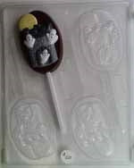 Ghosts In Tower Sucker Chocolate Mold - CCH024